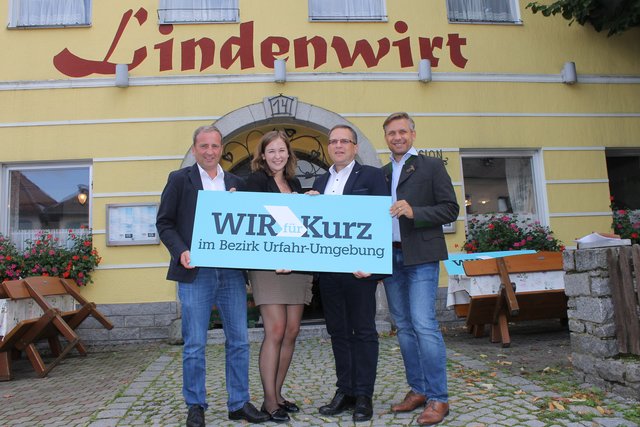 Pressekonferenz im Lindenwirt, Oberneukirchen:
Bezirk Urfahr-Umgebung (v.l): Hammer, Plakolm, Wöginger, Hattmannsdorfer.