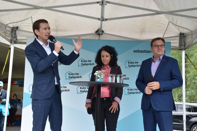 Sebastian Kurz hielt eine flammende Rede, Margreth Falkner (Organisationsreferentin ÖVP), LH Günther Platter