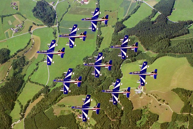 Die Frecce Tricolori fliegen Freitag und Samstag bei der Airpower.