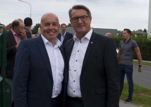 Langjährige Partner: Bgm. LA Georg Rosner und OSG-Obm. KommR Alfred Kollar