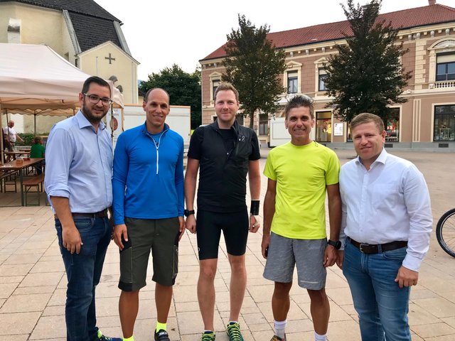 Philipp Gerstenmayer, Helmut Fiedler, Michael Schnedlitz, Andreas Michalitz, LAbg. Jürgen Handler. 