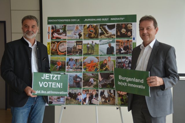 Markus Tuider und Nikolaus Berlakovich stellten das Innovationsprojekt vor. Die Betriebe präsentieren sich auf der Inform Oberwart.