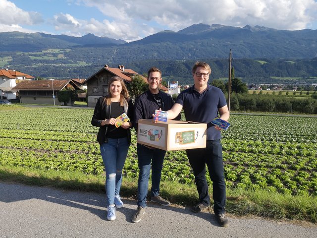 Sammlung für einen guten Schulstart: Valentina Kopp, Johannes Tilg und Benjamin Nößlinger-Ties
 | Foto: JVP