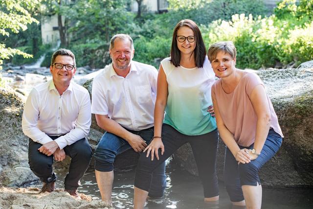 Michael Lindner (l.) mit seinem "A-Team": Alexander Skrzipek, Alexandra Röhrenbacher und Astrid Stitz. | Foto: SPÖ
