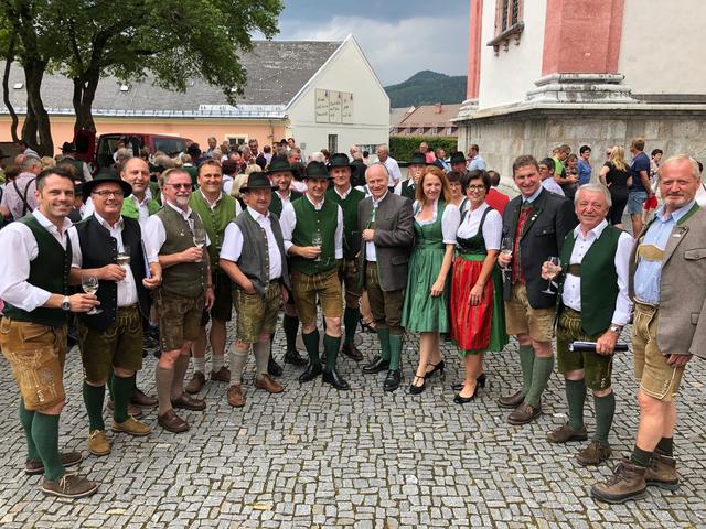 Die Landschinger Mandaleit mit Sepp Wumbauer, Johann Seitinger, Simone Schmiedtbauer, Ursula Reiter. 