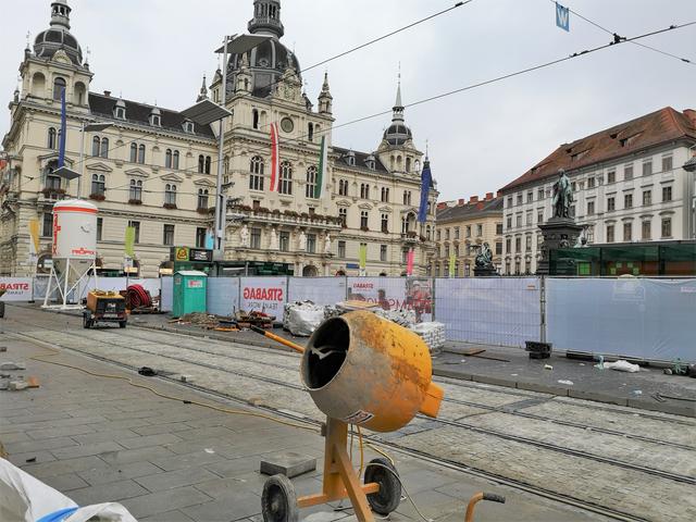 Baustelle, Grazer Hauptplatz
