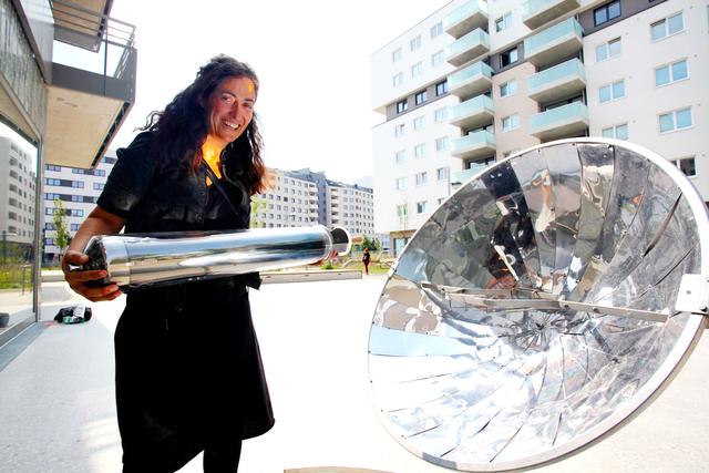 Irene Euler ist "Solarköchin". Mit ihrer Pop-up-Küche ist sie Teil des Penzinger Stadtlabors. | Foto: dada