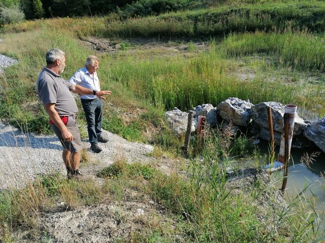 Die neuen Rückhaltebecken wurden begutachtet. | Foto: Wieser