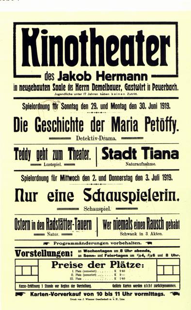 Jubiläum: Vom Stummfilm zum Blockbuster – Das Kino in Peuerbach wird ...