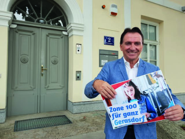 Bürgermeister Vojta kämpft für Zone 100 in ganz Gerasdorf. | Foto: GGK