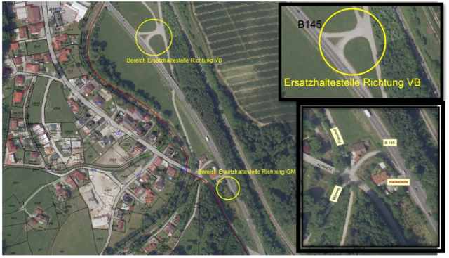 Bereich Bus-Ersatzhaltestellen