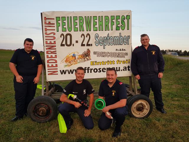 v.l.n.r: Michael Haider, Ralph Tüchler, Roland Bauer und Patrick Hofbauer. | Foto: FF Rosenau