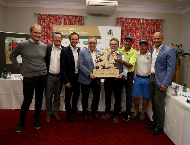 Top: Klaus Geyrhofer, Kurt Klein, Johannes Wagner , Vinzenz Harrer, Johann Pendl, Markus Brier, Richard Austin und Nikolaus Zitny (v.l.)