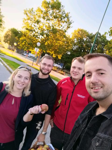 BR Doris Hahn, Sebastian Tmej, Bezirksvorsitzender der JG Tulln Valentin Mähner, Landesvorsitzender der JG NÖ Michael Kögl | Foto:  JG NÖ