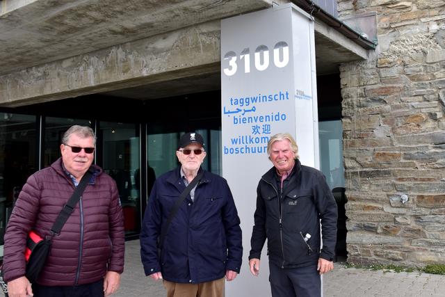 Günter, Martin und Rudi am Gornergrat auf 3100m Höhe 