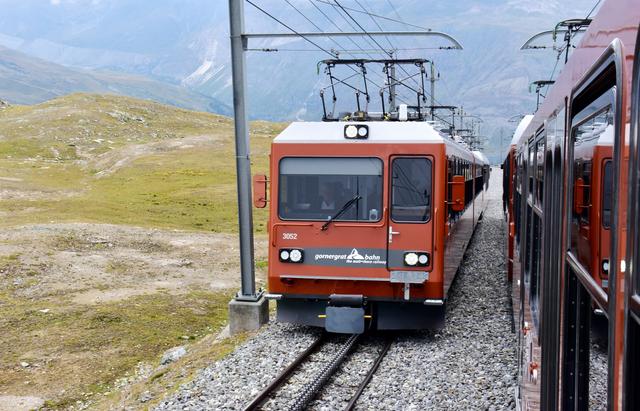 Von Zermatt mit der Gornergratbahn auf 3135m Höhe 