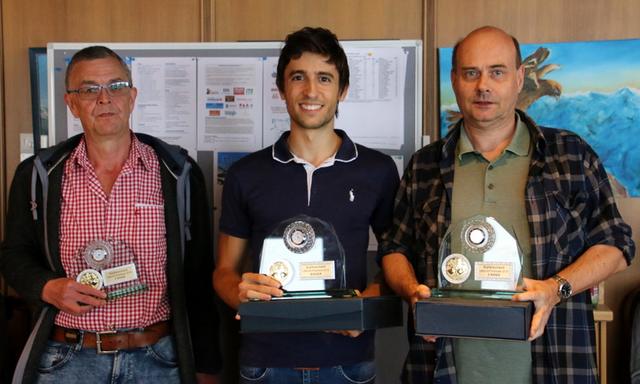 Siegertrio von links: Thomas Feichtner (Uttendorf, 3.), FM Marko Rubil (Baden,1.) und Thomas Hazdra (Wien, 2.) | Foto: Harald Sammer