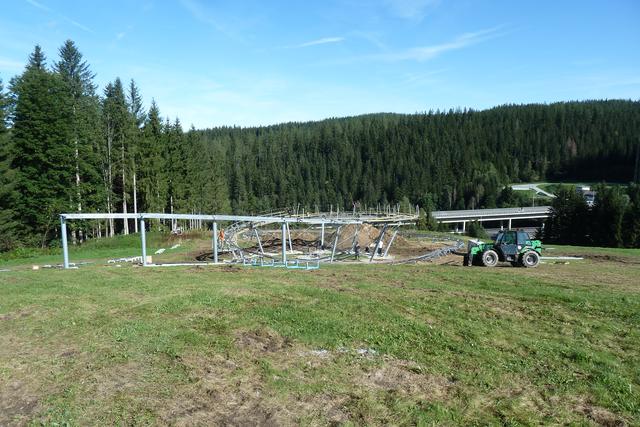 Die Bauarbeiten für die neue Sommerrodelbahn in Modriach sind im Laufen.