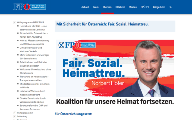 Die FPÖ Linz widerspricht in einer Aussendung, dass eines ihrer Mitglieder, das für den Nationalrat kandidiert, gleichzeitig Mitglied der Identitären Bewegung sei.  | Foto: Screenshot/Homepage