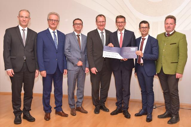 Bei der Generalversammlung: Ernst Nimmervoll, Fritz Murauer, Rainer Niesner, Leopold Hofinger, Markus Achleitner, Erwin Schützeneder, Martin Dammayr (v.l.).