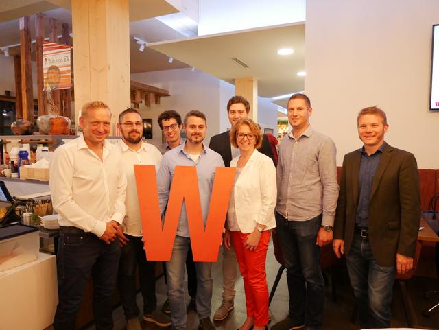 Christian Kerbl, Bernhard Pauzenberger, Johannes Kutsam, Armin Schnürer, WB GF Bernhard Großbichler, WK Obfrau Judith Ringer, Dietmar Lattner und Alexander Gmainer (v. li.). | Foto: Wirtschaftsbund Bad Hall/Pfarrkirchen