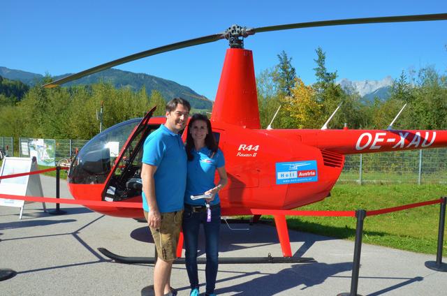 Roy und Saskia Knaus luden zum Heli-Day nach St. Johann.