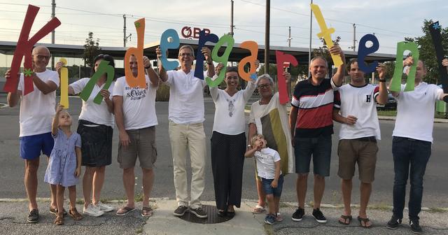 ÖVP-Gemeinderäte am Standort des neuen Kindergartens in Neusiedl am See.