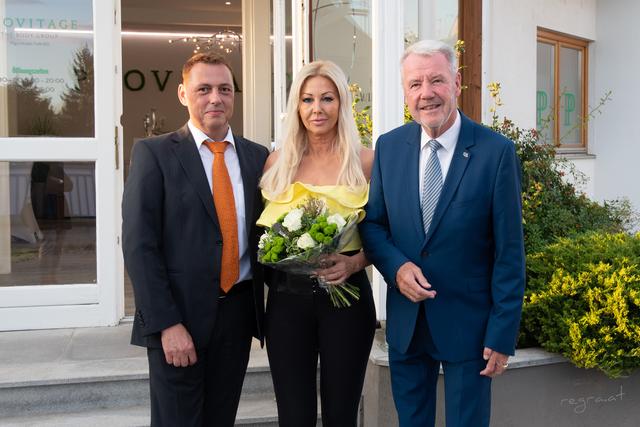 Hubert Mühlböck, Gabriela Toth, Bürgermeister Klaus Schneeberger.
