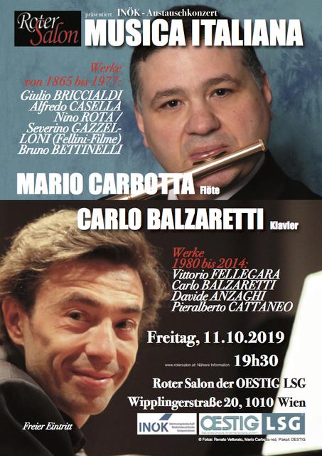 Poetisch, träumerisch bis alptraumhaft und intellektuell ist die „italienische Musik“ von Pianist Carlo Balzaretti und Flötist Mario Carbotta.
