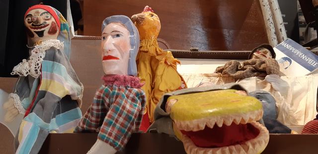 Puppen, die von den Diakonissen um 1965 für Kasperl-Theater verwendet wurden