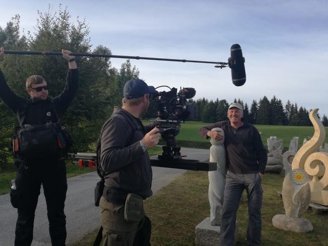 Filmdreh von Servus TV bei Christian Prückl in Hundsberg.