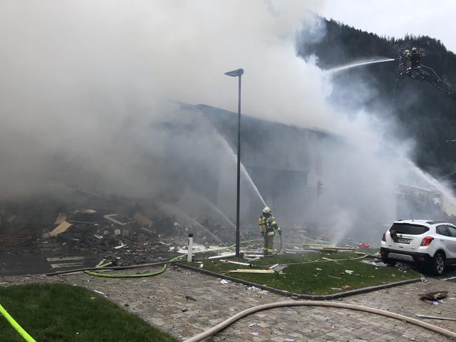 Heute, 23. September 2019, gegen 11:20 Uhr kam es in 6154 Vals, St. Jodok, SPAR-Sparmarkt zu einer Gas-Explosion. | Foto: zeitungsfoto.at