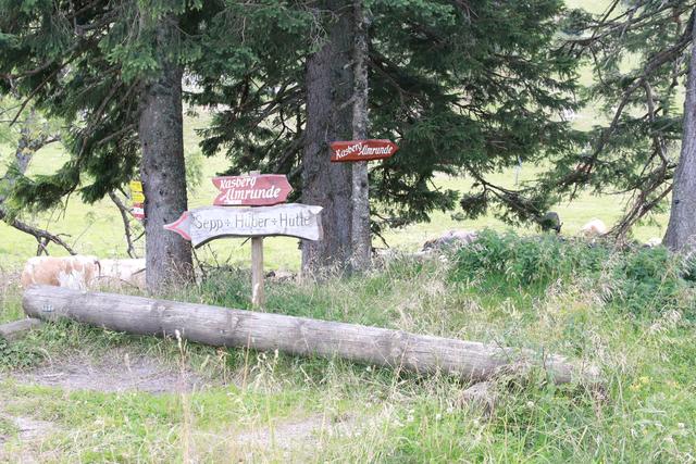 Wegkreuzung zur Sepp-Huber-Hütte