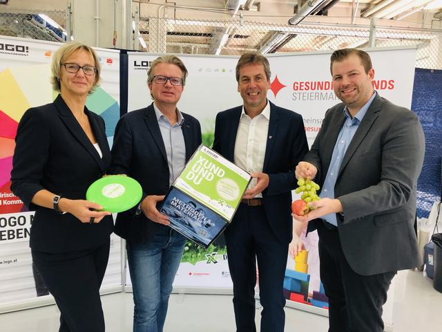 Xund &amp; Du: Ursula Theißl, Christopher Drexler, Manfred Lenger und Johannes Heher. | Foto: Verderber