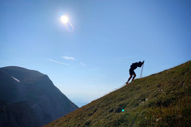 Wolfgang Laimer beim Anstieg auf das Hochbrett. | Foto: Inselsbacher