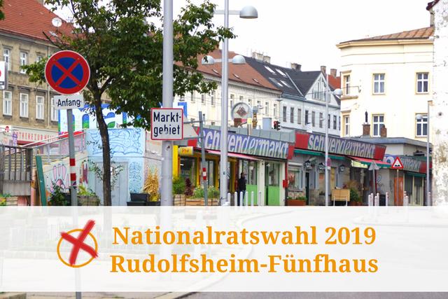 Die Nationalratswahl in Rudolfsheim-Fünfhaus: das Ergebnis zeigt den tatsächlichen Auszählungsstand und ist KEINE Hochrechnung.