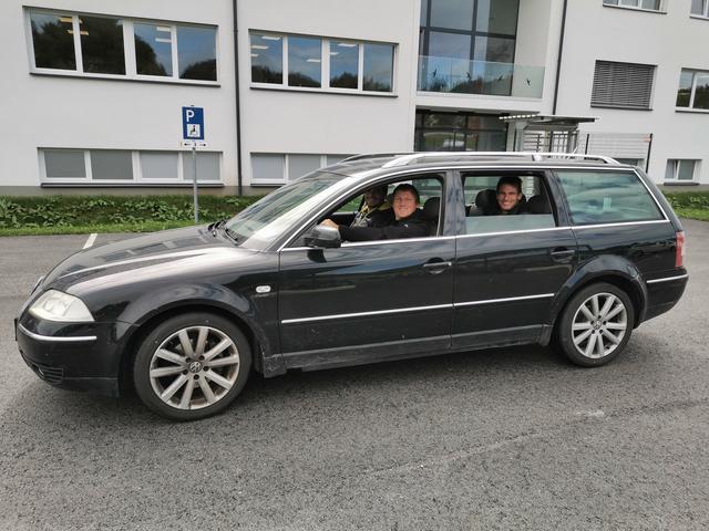 Diese Fahrgemeinschaft kommt aus Thalgau, von wo aus die Mitarbeiter nach Köstendorf zur Arbeit fahren.
