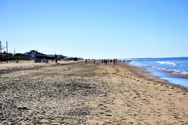 Mit 18°Grad Wassertemperatur noch etwas frisch-der Atlantik