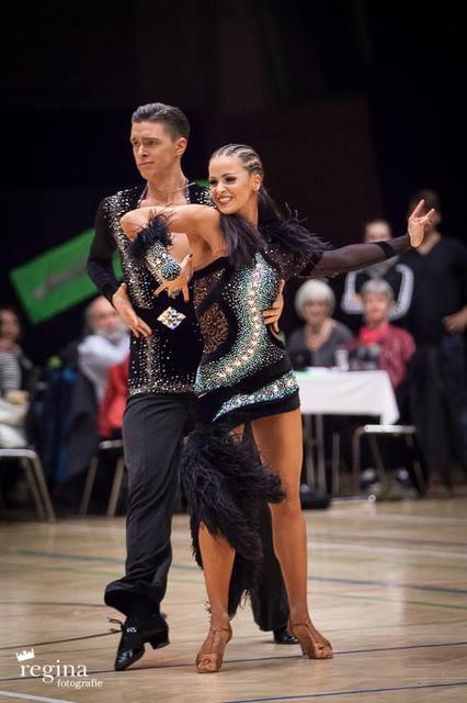 Gustavs Ernests Arajs mit Katharina Würrer bei einem Wettkampf | Foto: Regina Courtier