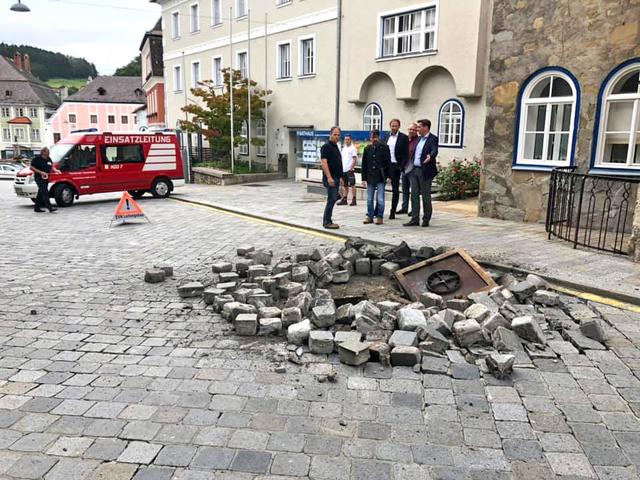 Stromausfall nach einer Explosion in Waidhofen.