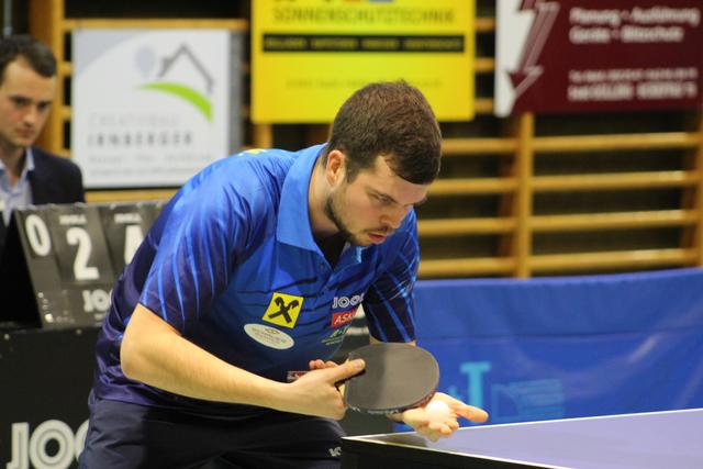 Kuchls Nummer Eins, Mate Moricz, gewann beim 4:2 gegen Oberndorf ein Einzel sowie das Doppel mit Youngster Thomas Ziller. | Foto: Schrofner