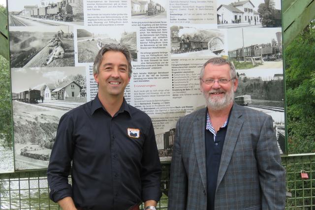 Dietmar Zweidick und Heimo Holik (r.) haben keine Mühen gescheut, damit die Sulmtalbahn - zumindest im Film - wieder dampft. | Foto: KK