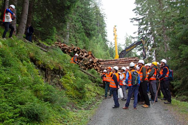 Wie Schutzwaldbewirtschaftung in Tirol funktioniert, erlebten die TagungsteilnehmerInnen aus Nah und Fern in Neustift im Stubaital.  | Foto: Land Tirol