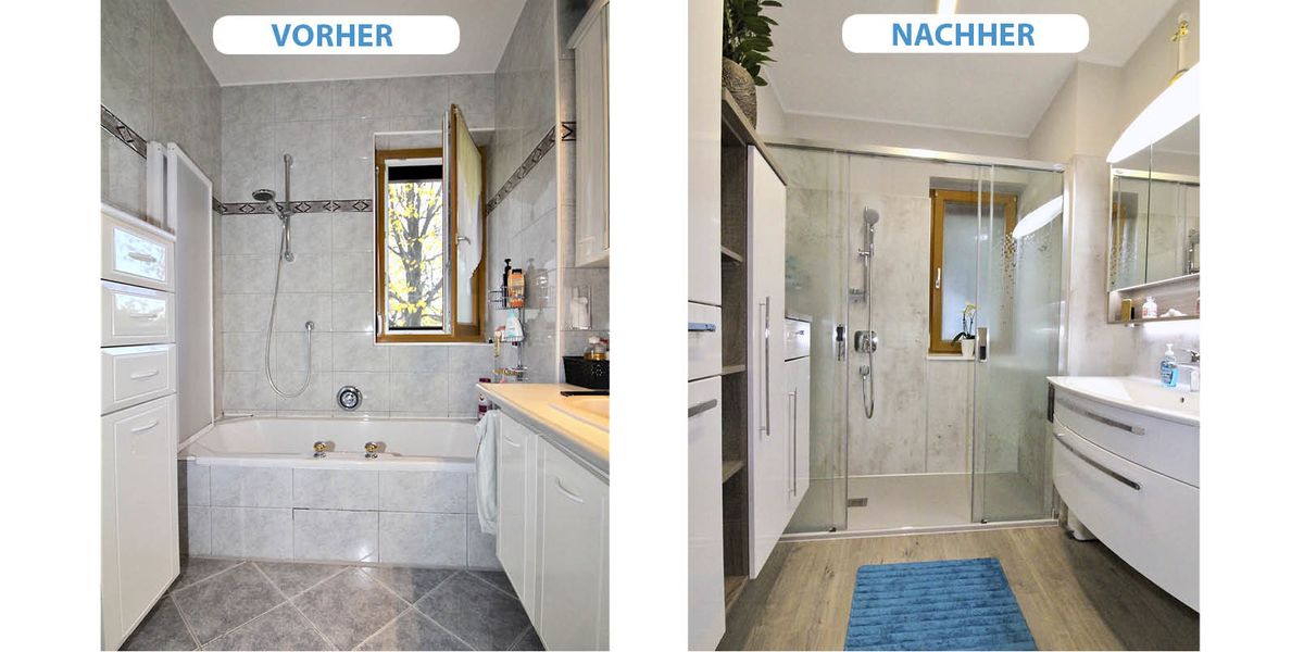 Minibad Kleines Bad Renovieren Vorher Nachher - Balkon Gestalten