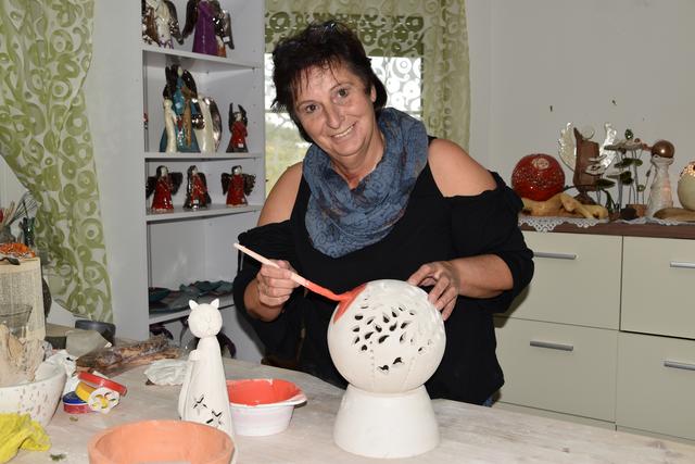 Renate Katschnig in ihrem Atelier in St. Kanzian