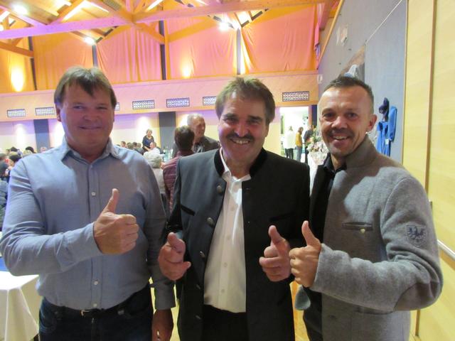 Kunde der ersten Stunde: Karl Patscheider mit Franz Schmid und Otmar Ladner. 