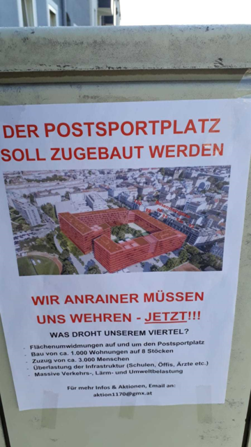 Die Plakataktion der besorgten Anrainer. | Foto: Weichselbaum