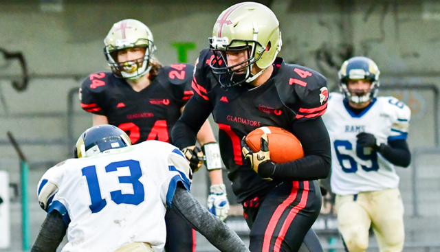 Die Gladiators Ried siegten die Gmunden Rams 21:0.