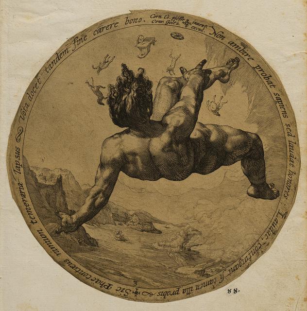 "Phaeton", aus der Serie "Die vier Himmelsstürmer", o. D. (um 1600) | Foto: Kopie nach Hendrick Goltzius