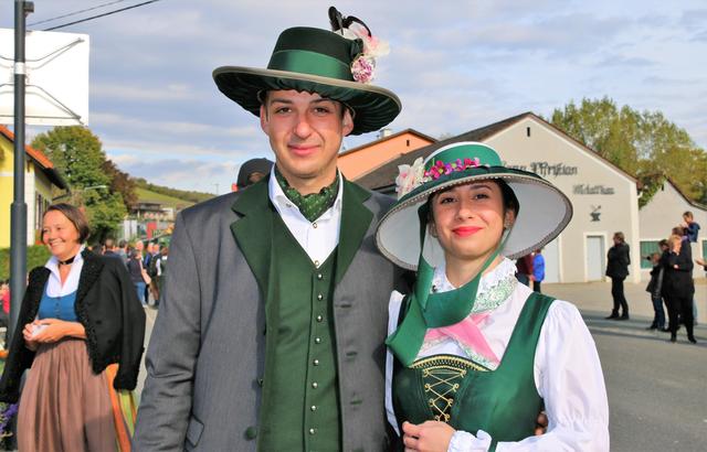 Anna Plochl und Erzherzog Johann beim Brauchtumsumzug in Gamlitz